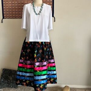 Colorful Striped Women's Ribbon Skirt
